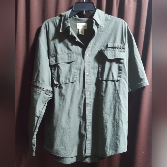 Versatile army green  Mens size medium Gander Mtn button-up shirt - Picture 2 of 12